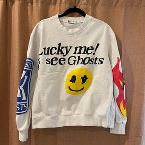 Lucky Me I See Ghosts White Crewneck Sweatshirt